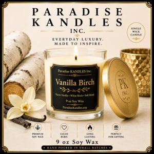 Vanilla Birch - 9 oz Soy Wax Candle