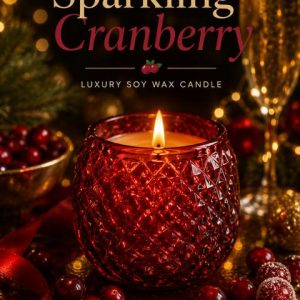Sparkling Cranberry - 9oz Luxury Soy Wax Candles HOLIDAY