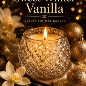 Sweet Winter Vanilla - 9 oz Luxury Soy Wax Candle HOLIDAY