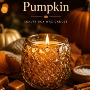Salted Caramel Pumpkin - 9oz Luxury Soy Wax Candles HOLIDAY
