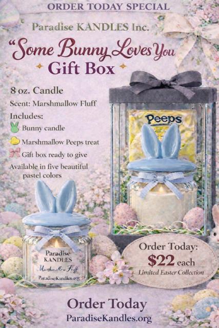 Blue- Some Bunny Loves You Gift Box 8 oz Luxury Soy Wax Candles