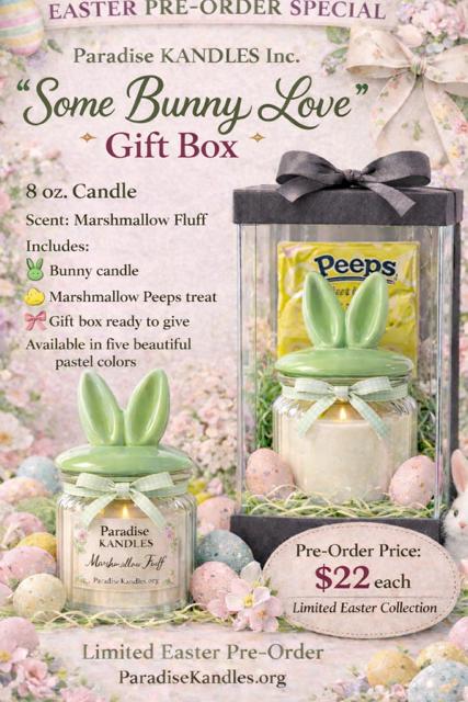 Green - Some Bunny Loves You Gift Box 8 oz Luxury Soy Wax Candles