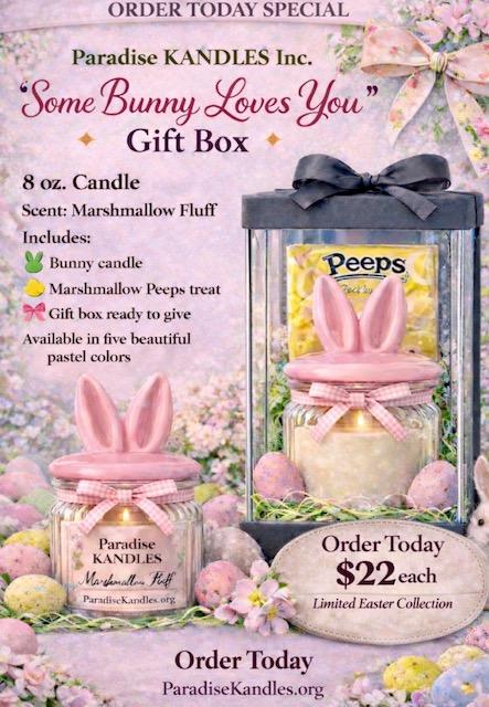 Pink - Some Bunny Loves You Gift Box 8 oz Luxury Soy Wax Candles