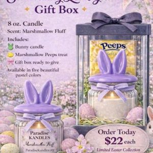 Purple - Some Bunny Loves You Gift Box 8 oz Luxury Soy Wax Candles